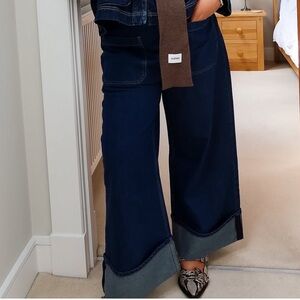 Beyond Nine Teddi Wide-Leg Blue Jeans NWT S
